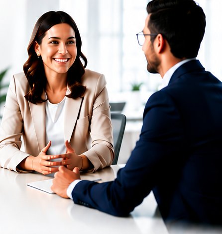 Conversación profesional en una sesión de coaching